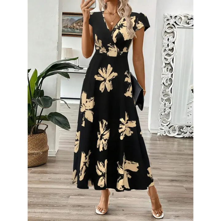Julie – Elegant Summer Short Sleeve Maxi Dress