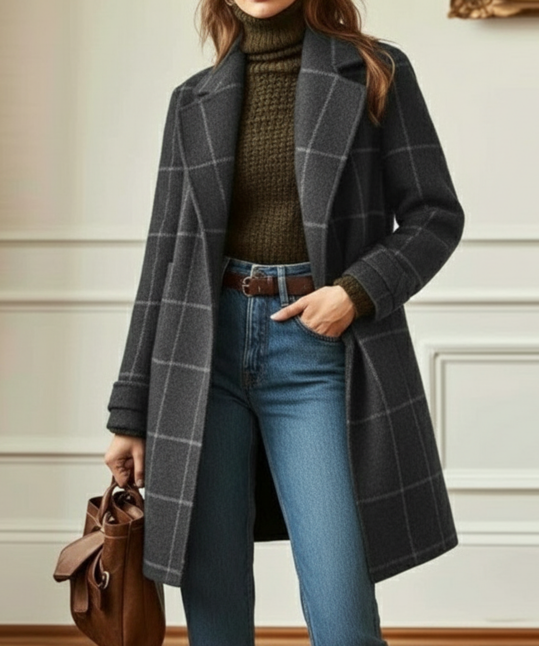 Kensington Wool Check Coat