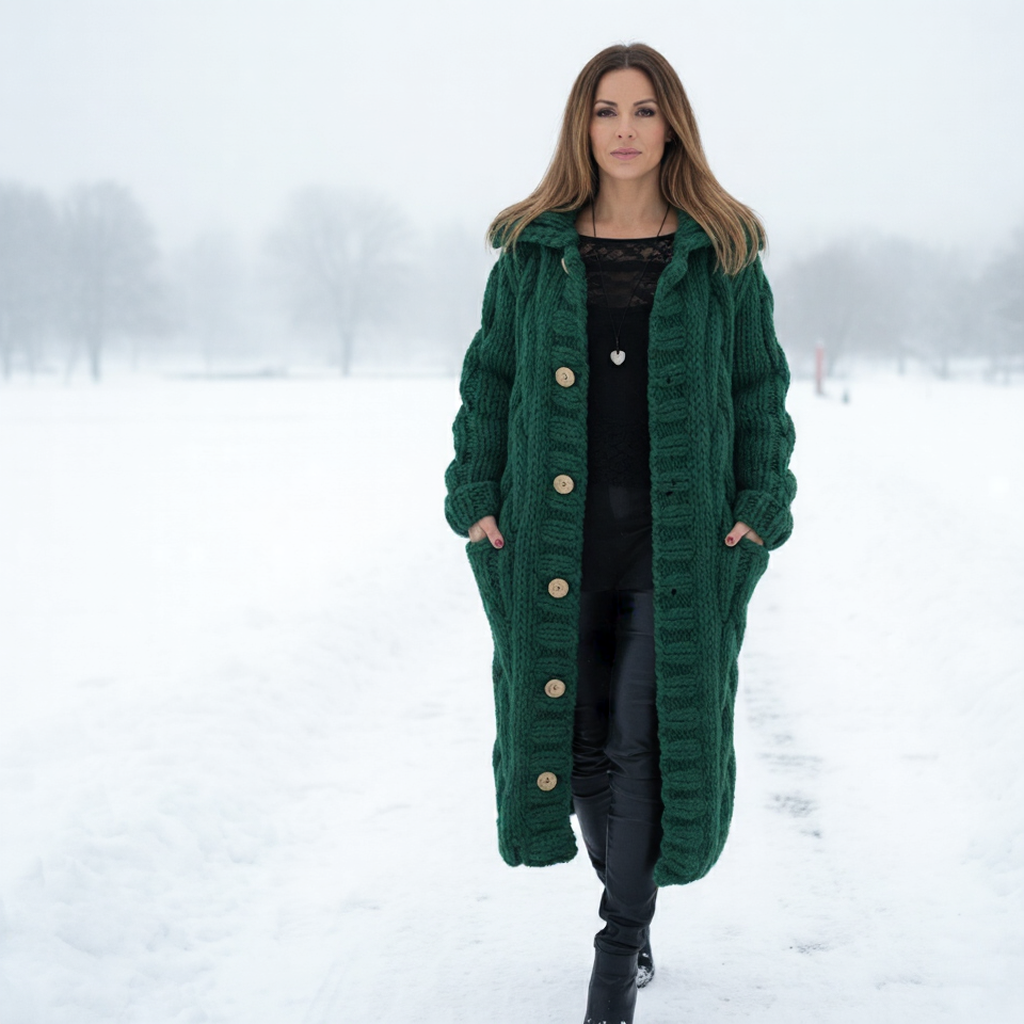 KARINA | ELEGANT COSY COAT WITH TUMMY COVERAGE
