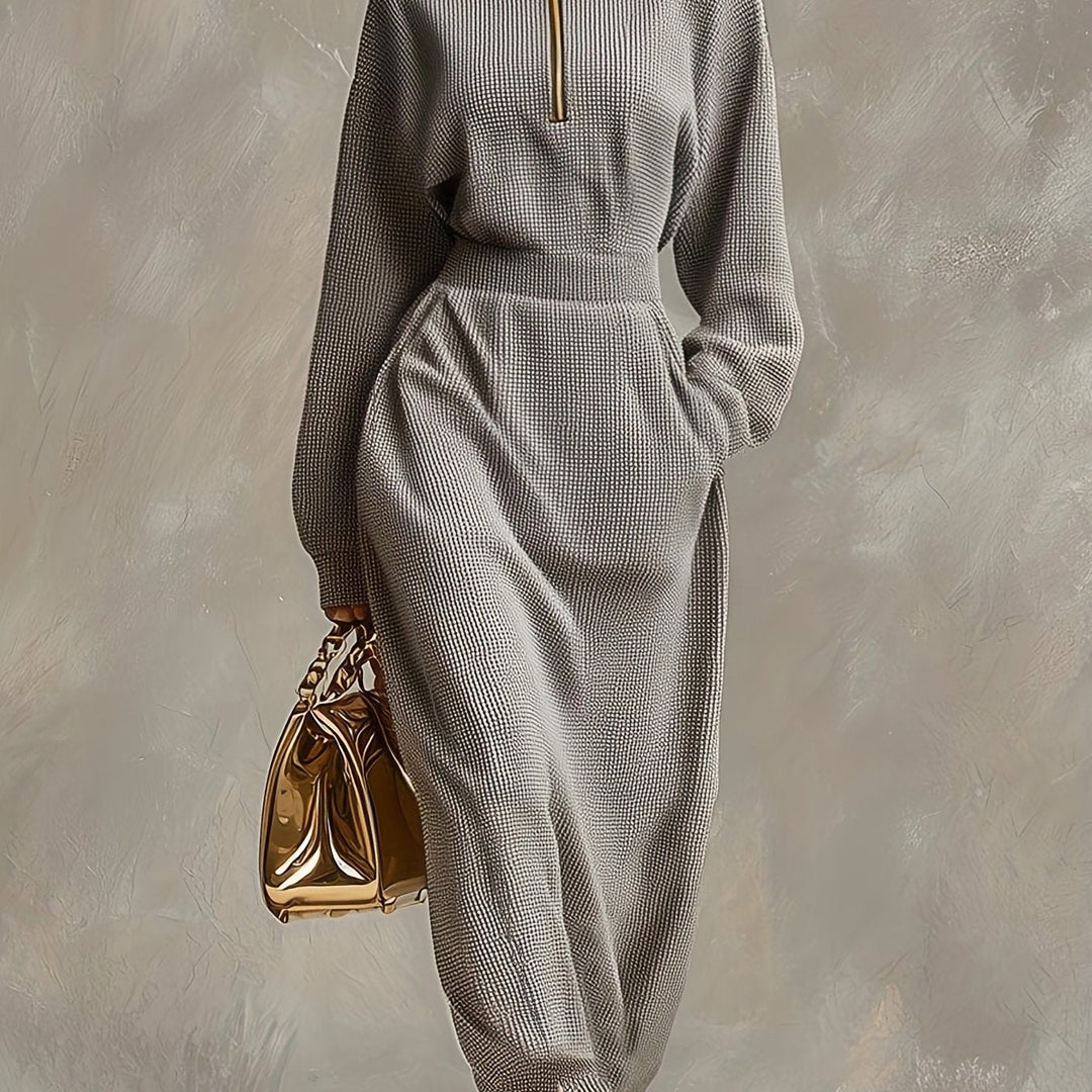 Stella Ertois  Elegant High Neck Maxi Dress