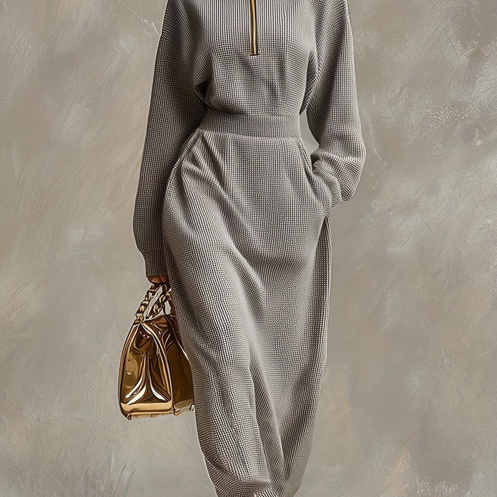 Stella Ertois  Elegant High Neck Maxi Dress