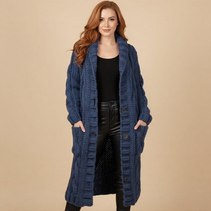KARINA | ELEGANT COSY COAT WITH TUMMY COVERAGE