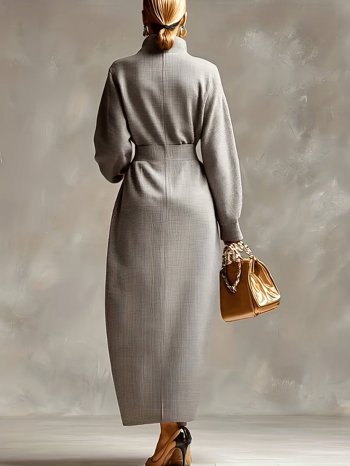 Stella Ertois  Elegant High Neck Maxi Dress