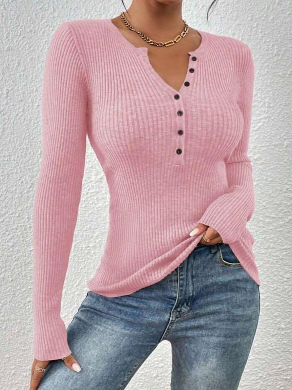 SHASHA™ - Elegant Chic Slim Fit Long Sleeve Round Neck Tops