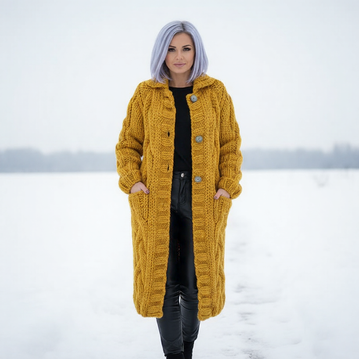 KARINA | ELEGANT COSY COAT WITH TUMMY COVERAGE
