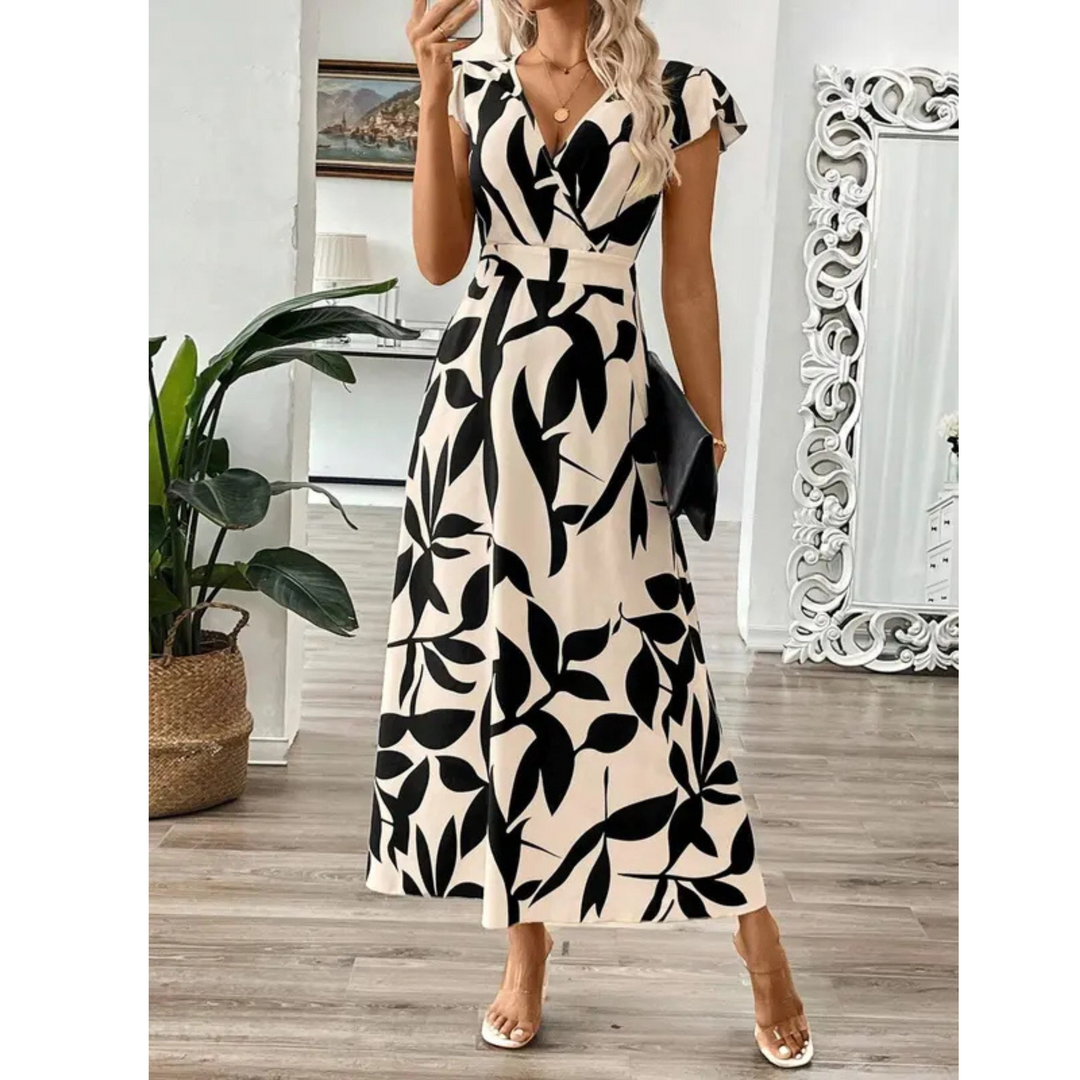 Julie – Elegant Summer Short Sleeve Maxi Dress