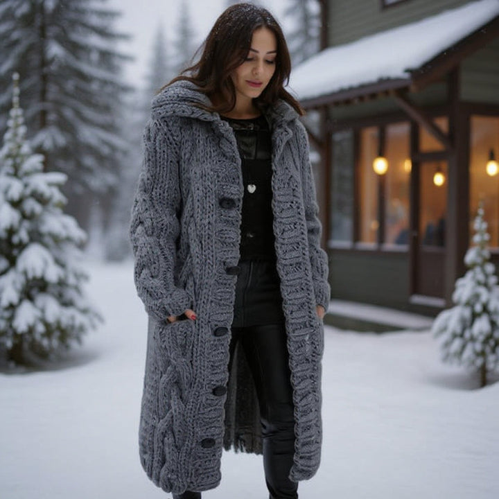 KARINA | ELEGANT COSY COAT WITH TUMMY COVERAGE