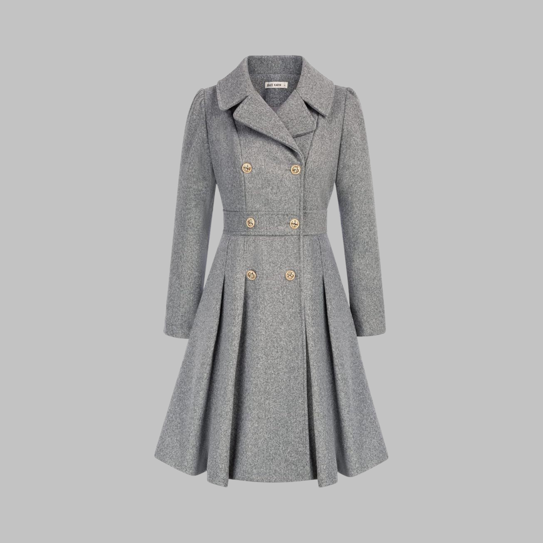 DAMI™ - Classy Double Button Long Sleeve Coat