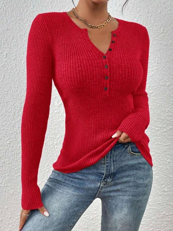 SHASHA™ - Elegant Chic Slim Fit Long Sleeve Round Neck Tops