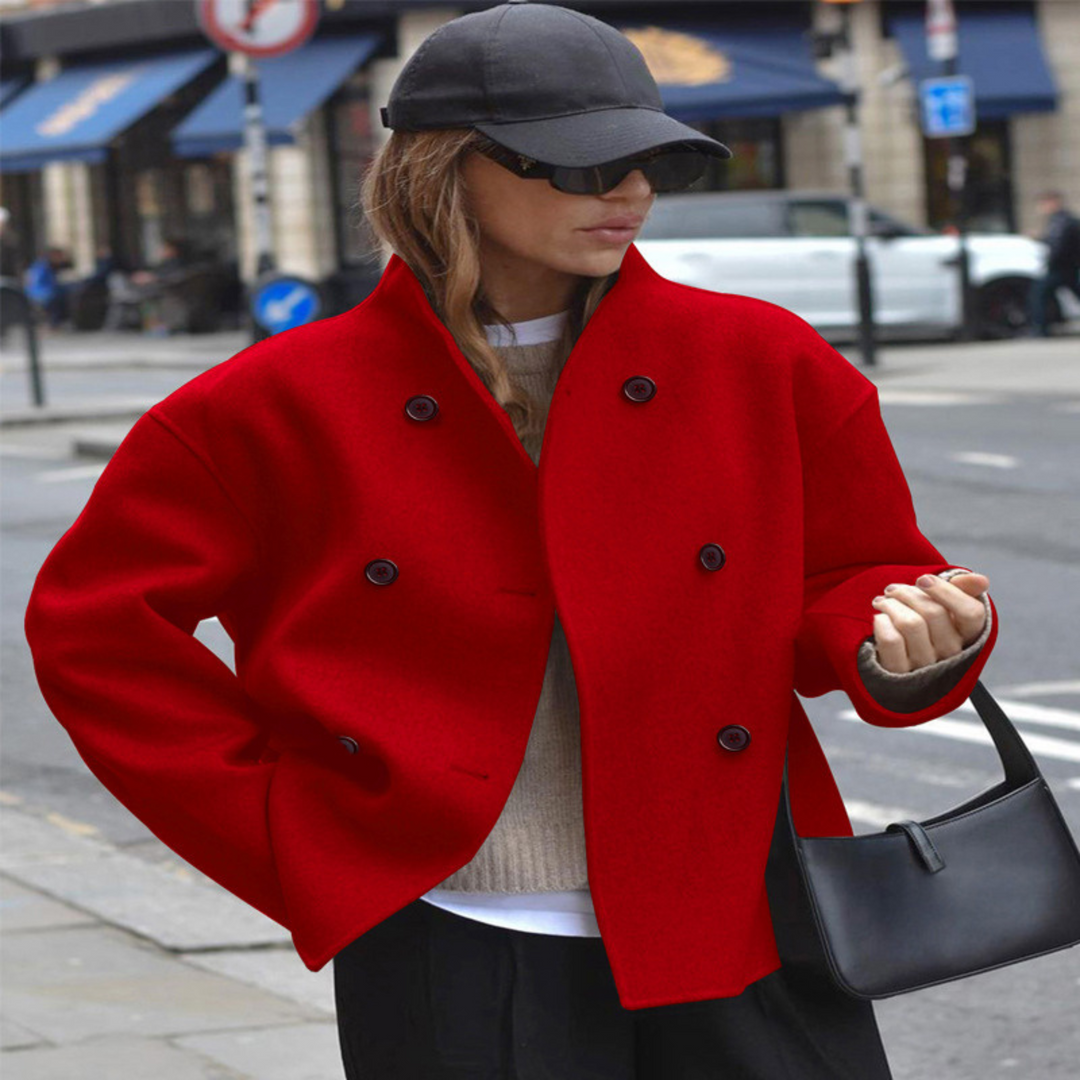 BINI™ - Cozy Long Sleeve Stand Collar Coat