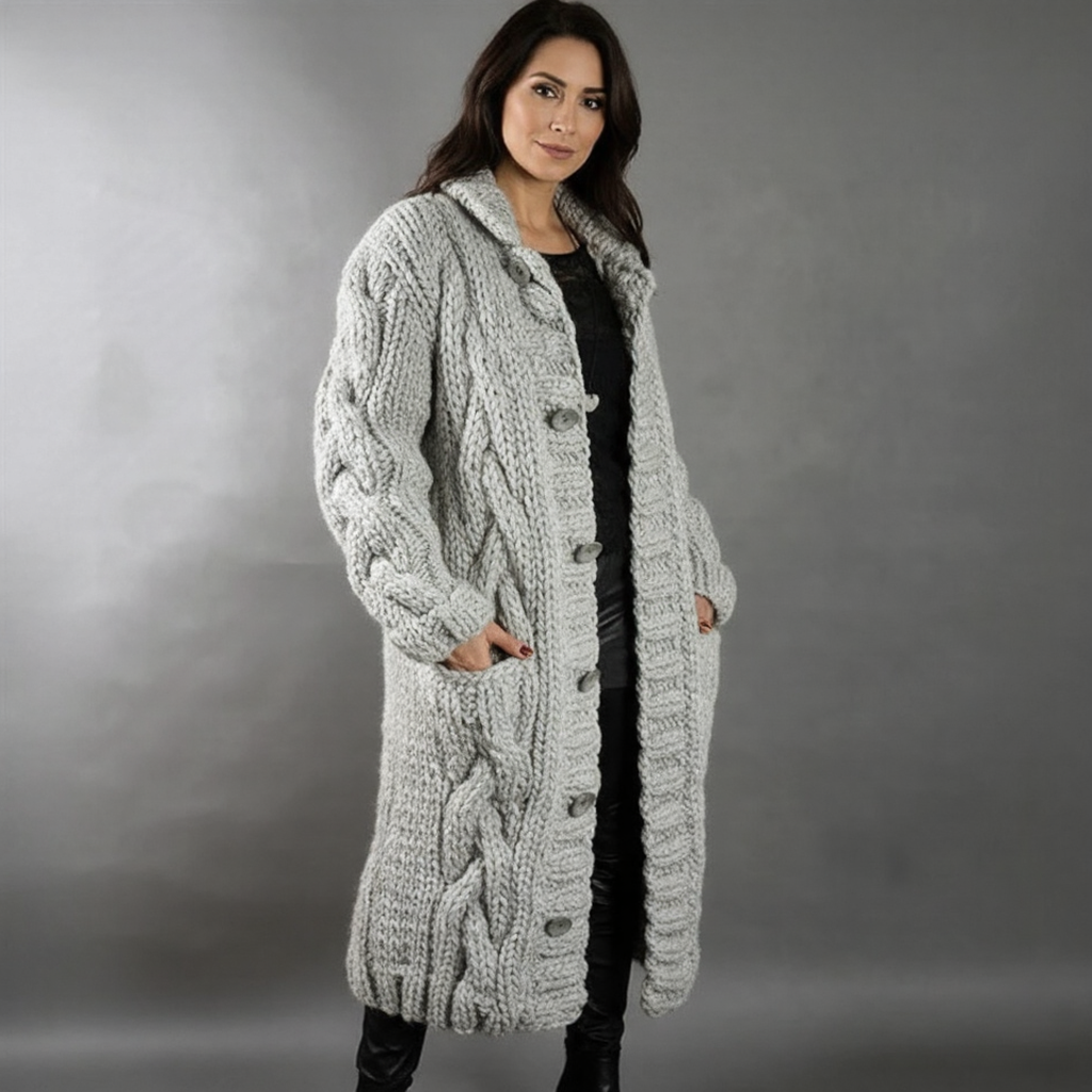 KARINA | ELEGANT COSY COAT WITH TUMMY COVERAGE
