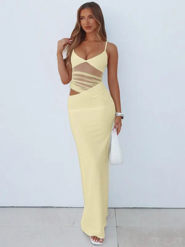 Rose - Classy Sleeveless Cut-Out Sheer Dress