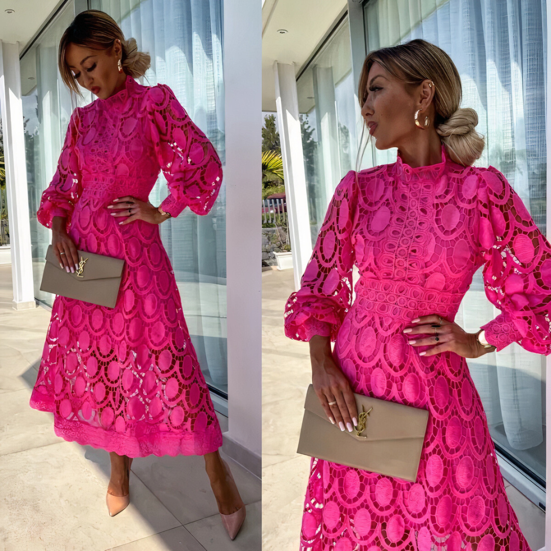 Hattie – Delicate Lace Midi Dress