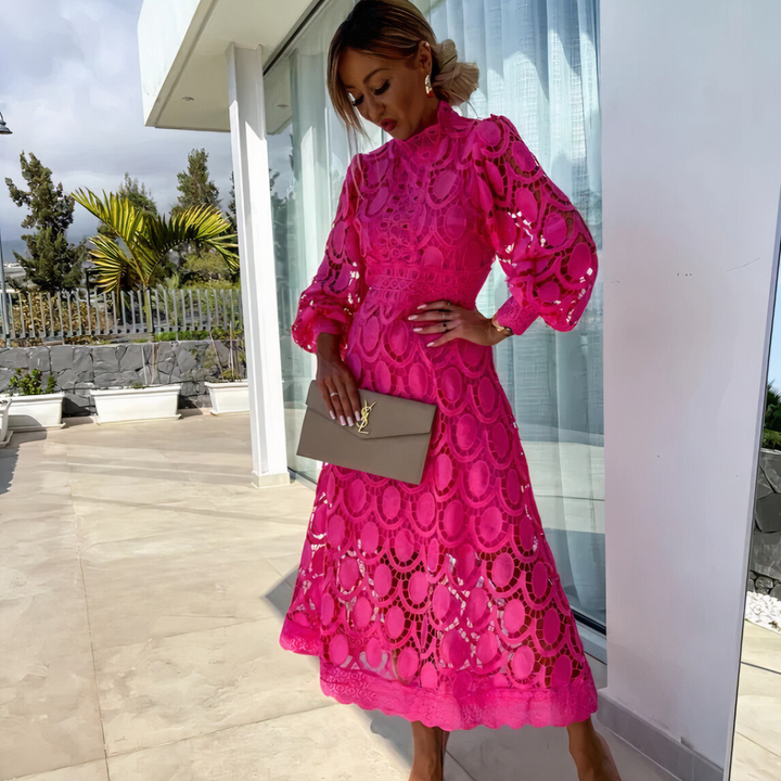 Hattie – Delicate Lace Midi Dress