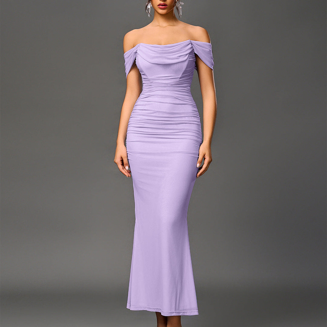 Cecile - Elegant Off Shoulder Backless Mermaid Dress