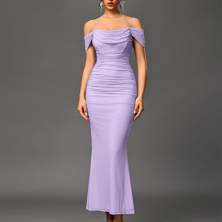 Cecile - Elegant Off Shoulder Backless Mermaid Dress