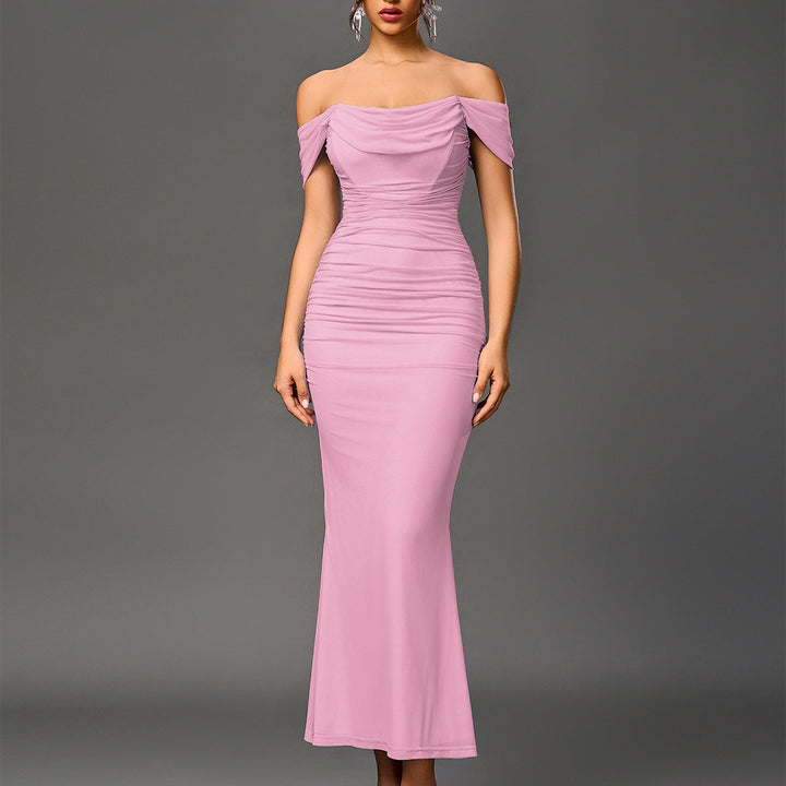 Cecile - Elegant Off Shoulder Backless Mermaid Dress