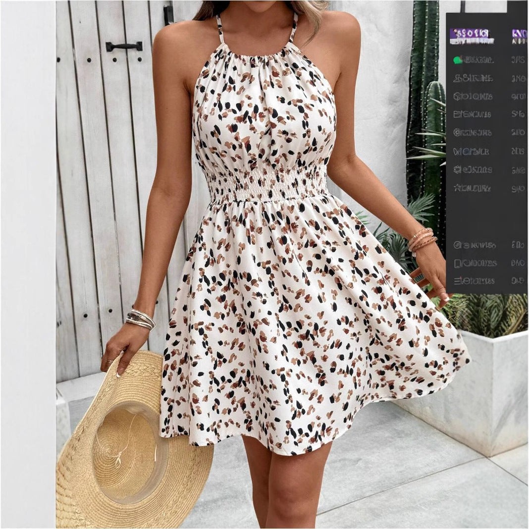 Nora – Sleeveless Halter Neck Summer Dress