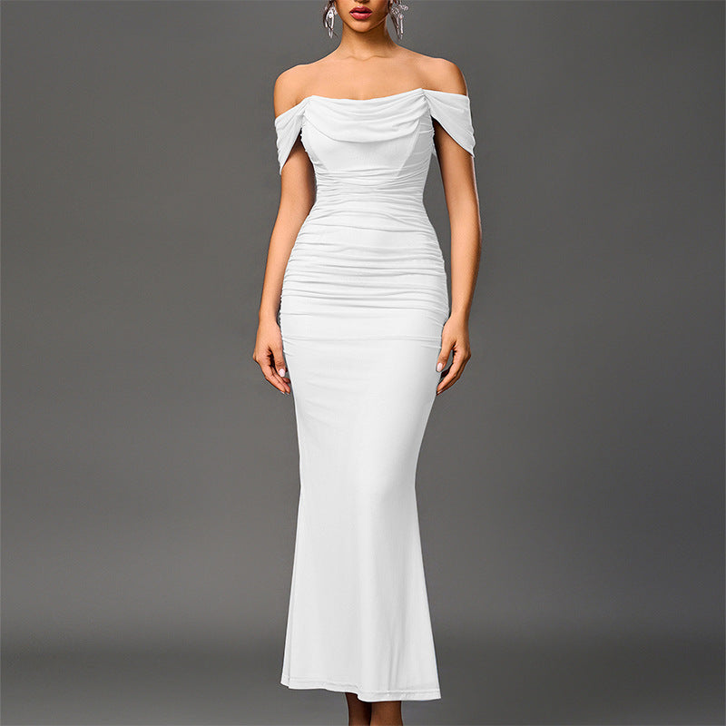Cecile - Elegant Off Shoulder Backless Mermaid Dress