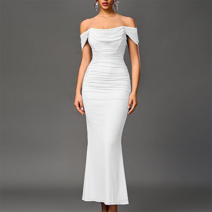 Cecile - Elegant Off Shoulder Backless Mermaid Dress
