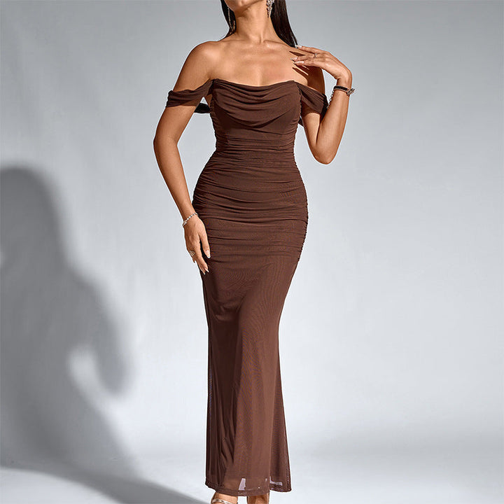 Cecile - Elegant Off Shoulder Backless Mermaid Dress
