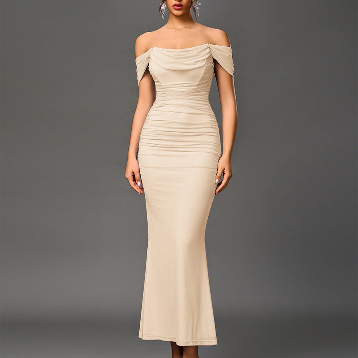 Cecile - Elegant Off Shoulder Backless Mermaid Dress