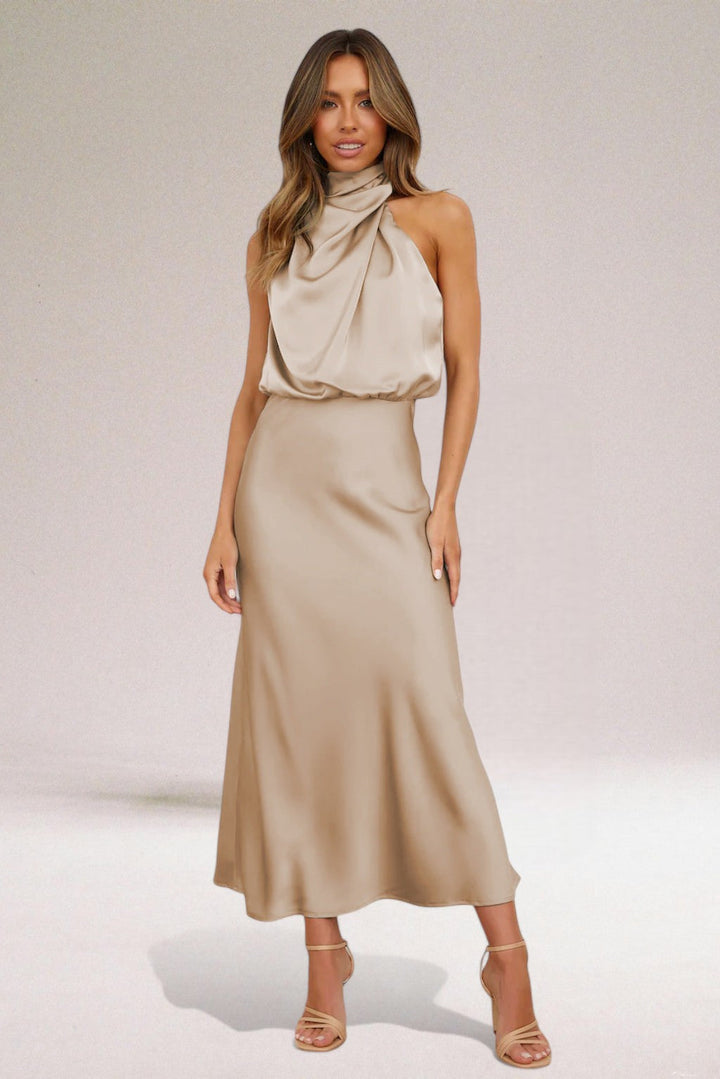 Estelle - Elegant Satin Evening Dress