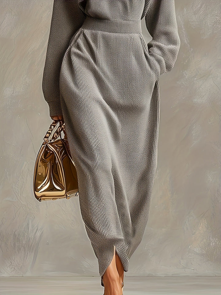 Stella Ertois  Elegant High Neck Maxi Dress