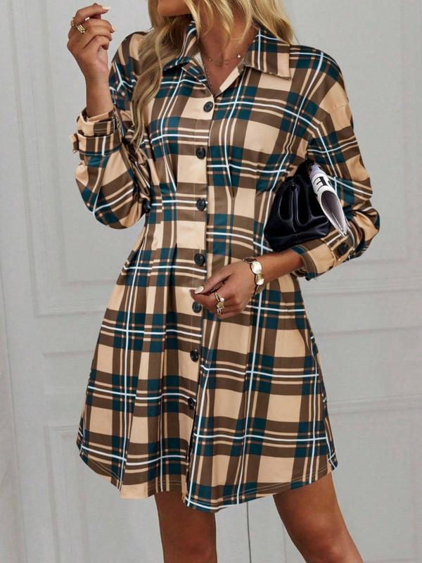 Josie - Elegant Slimming Check Dress