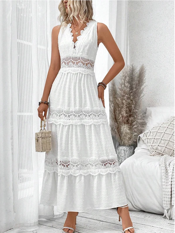 Greta - Lace V-Neck Dress