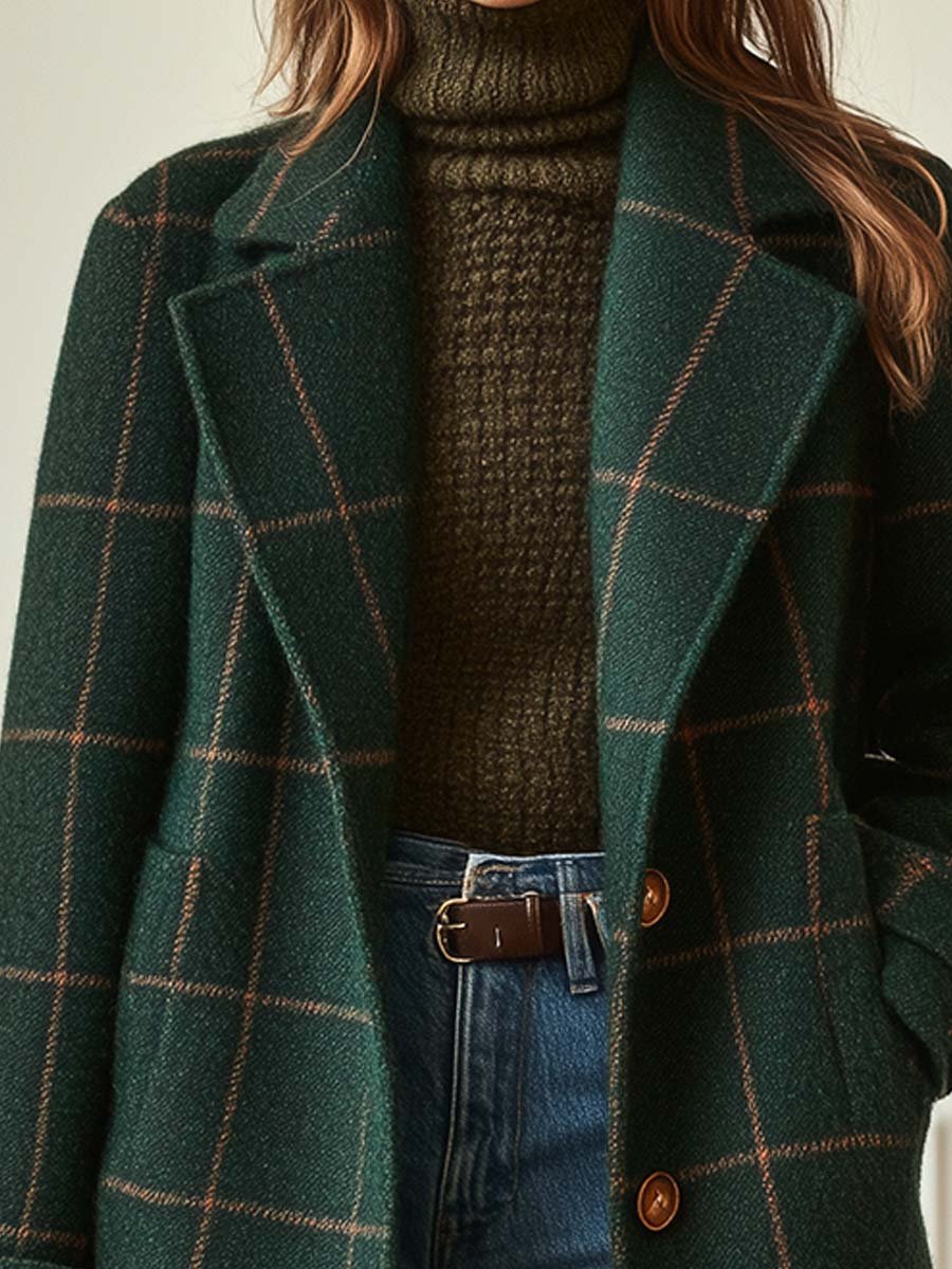 Kensington Wool Check Coat