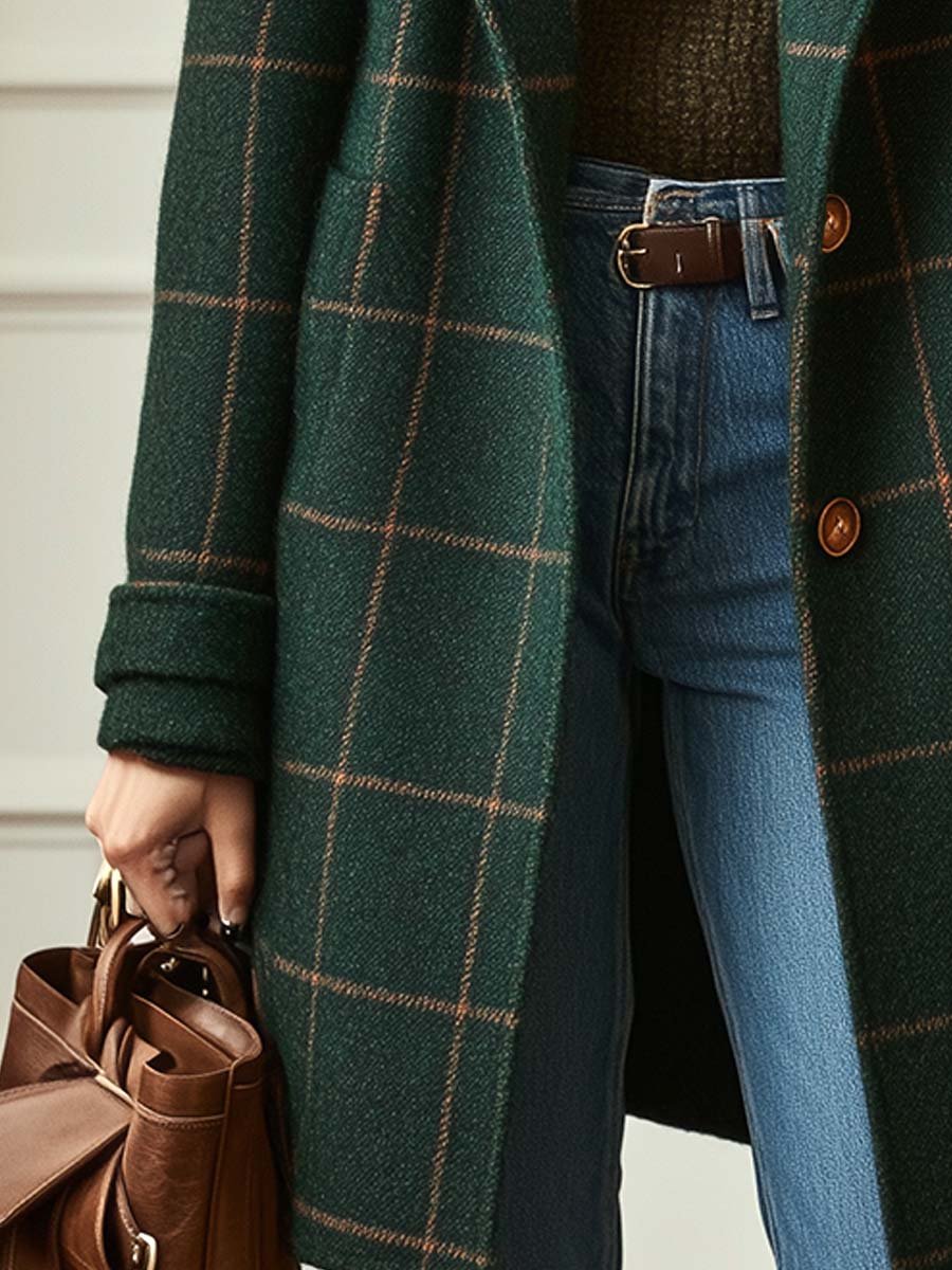 Kensington Wool Check Coat