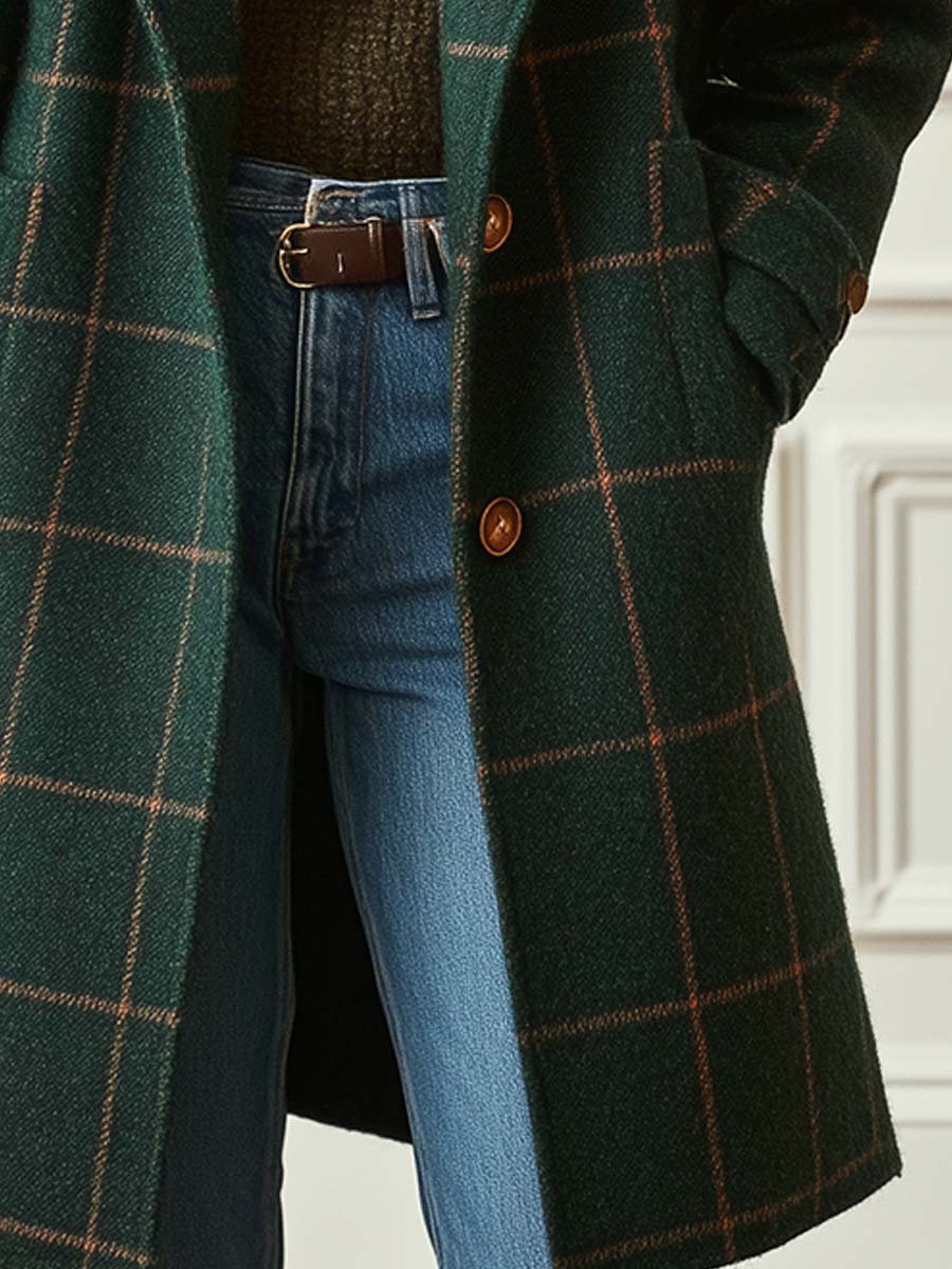 Kensington Wool Check Coat